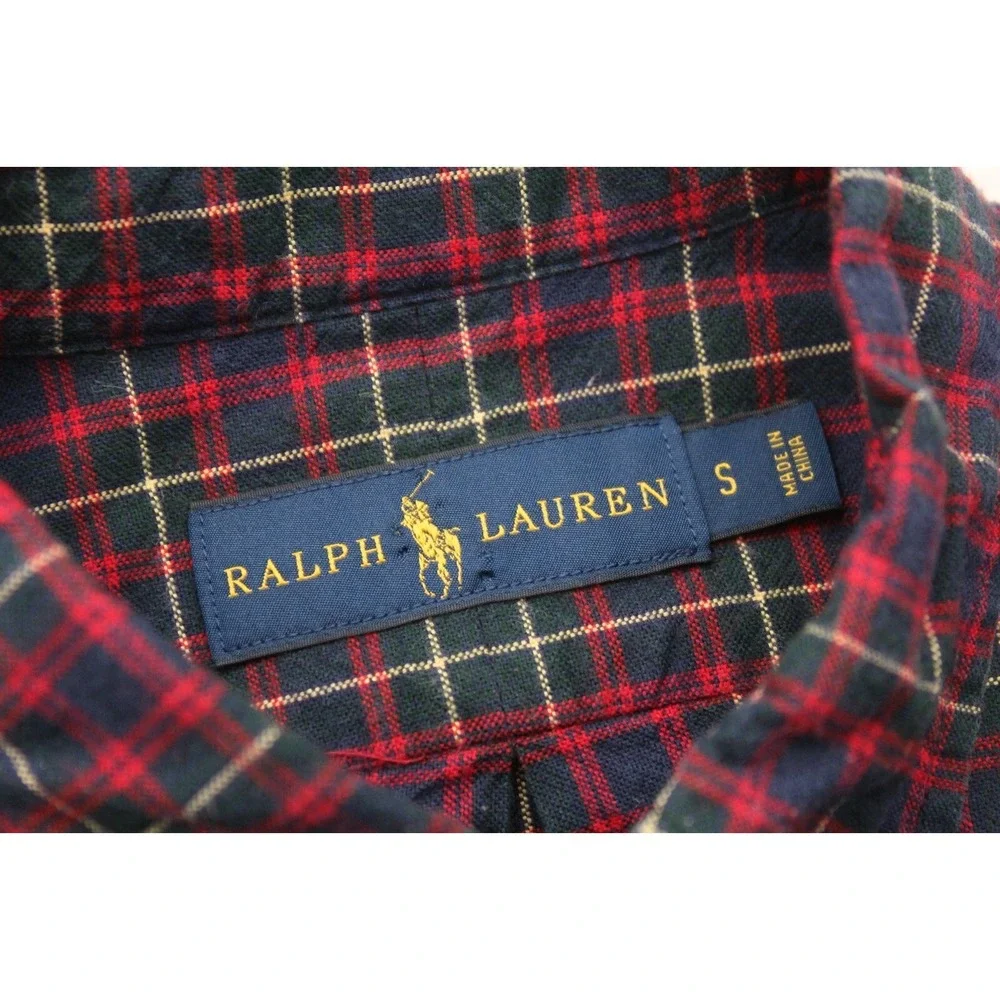 Polo Ralph Lauren Dress Shirt Classic Fit Plaid Long Sleeve Button Up Mens Small
